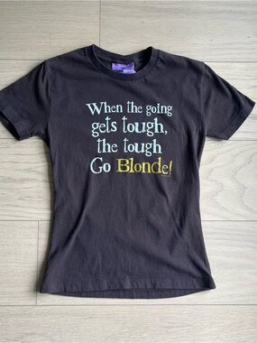 When the going gets tough, the tough go blonde! VTG Brown Graphic Tee